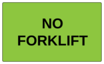 OL6675 - 5" x 3" - No Forklift Label