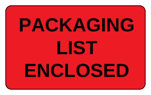 OL1125 - 3.0625" x 1.8375" - Packaging List Enclosed Label