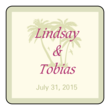 OL3016 - 2" x 2" - Paradise Wedding 2" x 2" Label