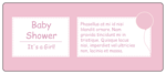 OL5925 - 7" x 3" - Pink Baby Shower Water Bottle Label
