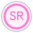 OL350 - 2.5" Circle - Pink Monogram Round Label