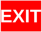 OL175 - 8.5" x 11" - Exit Red Background Label