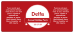 OL5925 - 7" x 3" - Red Holiday Wine Bottle Label