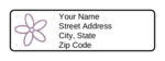 OL25 - 1.75" x 0.5" - Return Address Label With Flower