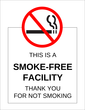 OL175 - 8.5" x 11" - Smoke-Free Facility Label
