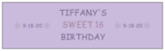 OL7800 - 8.5" x 2.5" - Sweet 16 Birthday Water Bottle Label