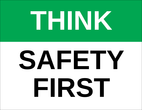 OL175 - 8.5" x 11" - Think - Safety First Label