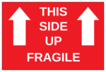 OL145 - 6" x 4" - This Side Up - Fragile Label