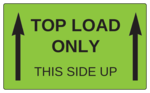 OL6675 - 5" x 3" - Top Load Only - This Side Up Label