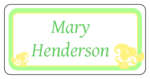 OL125 - 4" x 2" - Wedding Leaves Name Tag Label