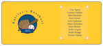 OL5925 - 7" x 3" - Yellow Baseball Water Bottle Label