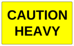 OL6675 - 5" x 3" - Caution Heavy Label