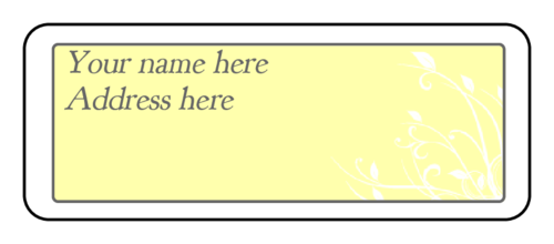 OL875 - 2.625" x 1" - Cape Cod - Subtle Yellow Wedding Address Label
