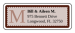 OL875 - 2.625" x 1" - Chesapeake - Cocoa Wedding Address Label