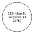 OL325 - 1.67" Circle - 1.67" Circle Address Label
