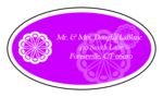 OL9830 - 2.5" x 1.375" Oval - Marquetry - Purple Oval Wedding Address Label