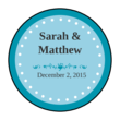 OL2088 - 1.5" Circle - Colonial - Azure Wedding Envelope Seal Label
