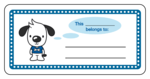 OL125 - 4" x 2" - Back to School - This Belongs to - Doggy
