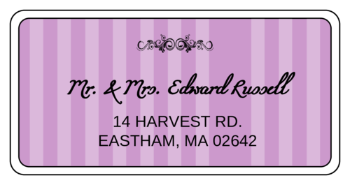 OL125 OL125 Madison Avenue Purple Wedding Shipping Label