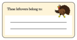 OL125 - 4" x 2" - Thanksgiving Leftover Container Label