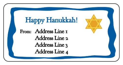 OL125 - 4" x 2" - Hanukkah - Shipping Label