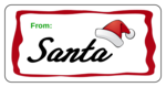 OL125 - 4" x 2" - Santa - Gift Presents Label