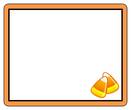 OL150 - 4" x 3.33" - Halloween - Candy Corn Rounded Corners Box