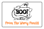 OL800 - 2.5" x 1.563" - Ghost Candy Wrapper Label
