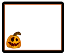 OL150 - 4" x 3.33" - Jack O Lantern Rounded Corner Box