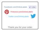 OL5051 - 1.9" x 2.5" - Social Media Thank You Label