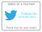 OL5051 - 1.9" x 2.5" - OL5051 - Twitter Thank You Shipping Label