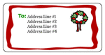 OL125 - 4" x 2" - Wreath Address Label
