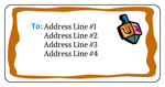 OL125 - 4" x 2" - Dreidel Address Label