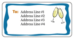 OL125 - 4" x 2" - New Years Champagne Address Label