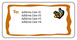 OL125 - 4" x 2" - Thanksgiving Cornucopia Address Label