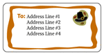 OL125 - 4" x 2" - Thanksgiving Pilgrim Address Label