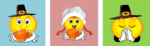 OL350 - 2.5" Circle - Thanksgiving Smileys