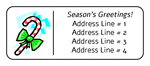OL875 - 2.625" x 1" - Candy Cane Address Label