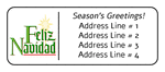 OL875 - 2.625" x 1" - Feliz Navidad Address Label