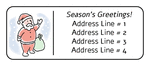 OL875 - 2.625" x 1" - Christmas Santa Address Label