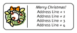 OL875 - 2.625" x 1" - Christmas Wreatch Address Label