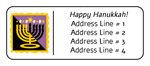 OL875 - 2.625" x 1" - Menorah Address Label
