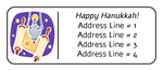 OL875 - 2.625" x 1" - Hanukkah Torah Address Label