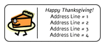OL875 - 2.625" x 1" - Thanksgiving Pie Address Label