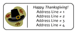 OL875 - 2.625" x 1" - Thanksgiving Pilgrim Hat Address Label
