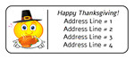 OL875 - 2.625" x 1" - Thanksgiving Smiley Pilgrim Address Label