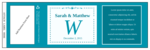 OL5950 - 8" x 2.5" - Colonial - Azure Wedding 12oz. Water Bottle Label