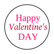 OL6000 - 1.2" Circle - Happy Valentines Day Printable Round Labels