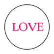 OL6000 - 1.2" Circle - Love Printable For Valentine