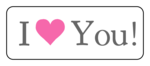 OL875 - 2.625" x 1" - I Love You